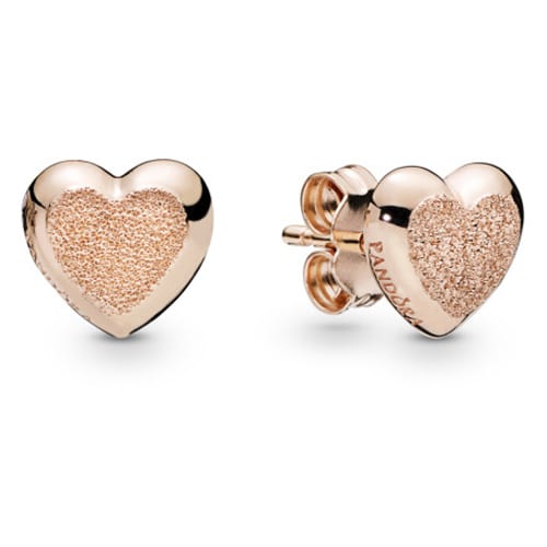 Pandora Rose™ Matte Brilliance Heart Stud Earrings