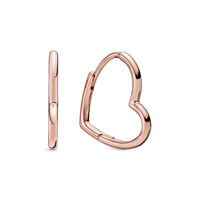 Asymmetric Hearts Hoop Earrings