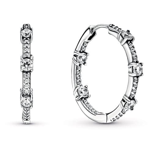 Pandora Sparkling Pavé Bars Hoop Earrings 290043C01 290043 — photo 1 of 1