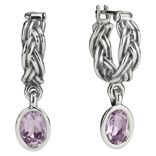 Tied Together Earrings with Pink Amethyst