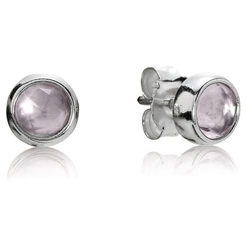 Natural Light Rose Quartz Earrings