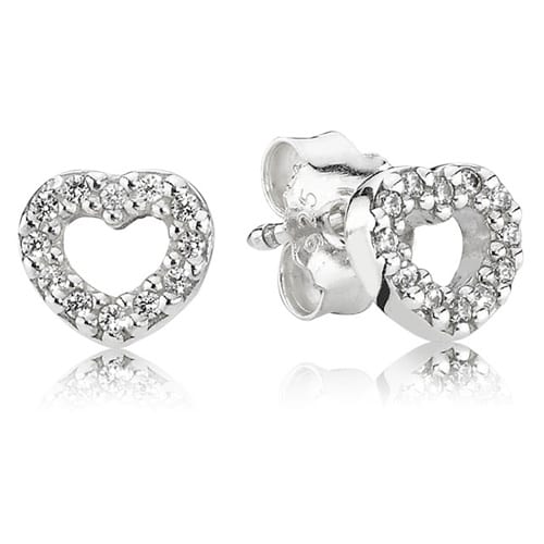 Pandora Open Heart Stud Earrings