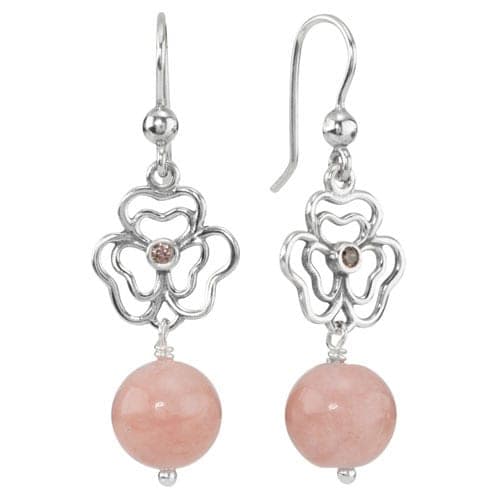 Pandora Posey Earrings with Pink Opal 290512BCZ 290512 — Foto 1 von 1