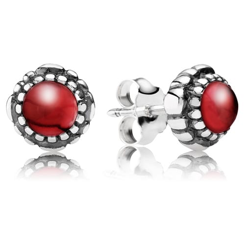 Garnet Bloom Earring Studs