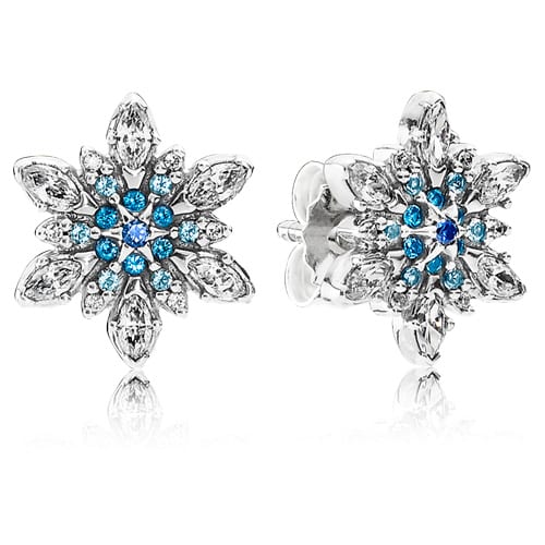 Crystalized Snowflake Stud Earrings