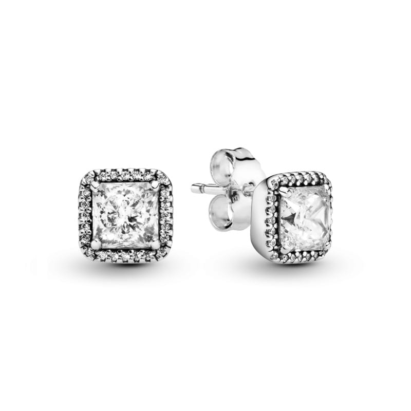 Timeless Elegance Stud Earrings, Clear CZ