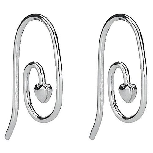 Silver Medium Heart Earring Posts