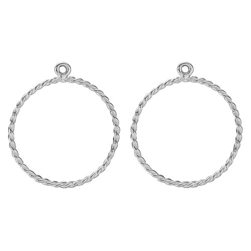 Twisted Round Hoop Earring Charm