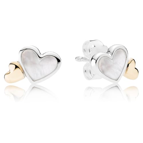 Luminous Hearts Stud Earrings