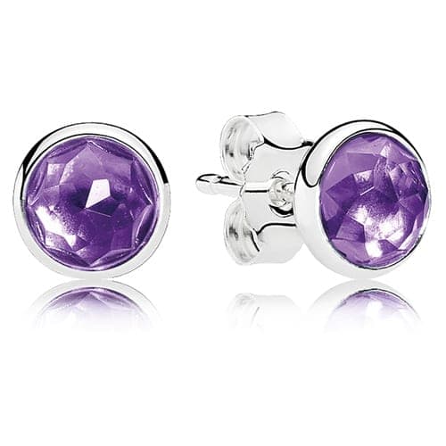 Pandora February Droplets Stud Earrings 290738SAM 290738 — Foto 1 von 1