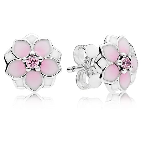 Magnolia Bloom Stud Earrings