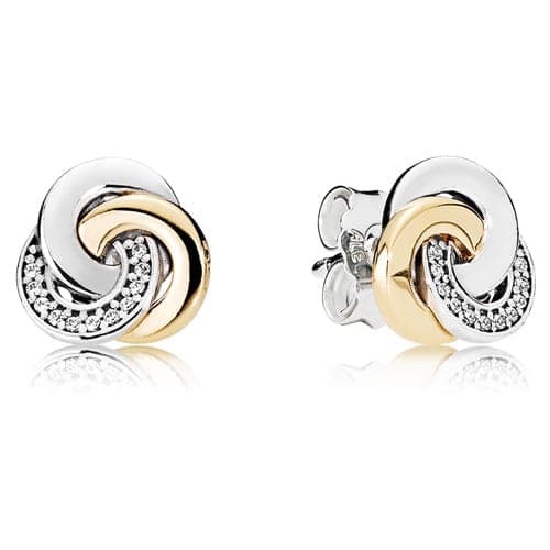 Pandora Interlinked Circles Stud Earrings 290741C 290741CZ — photo 1 of 1