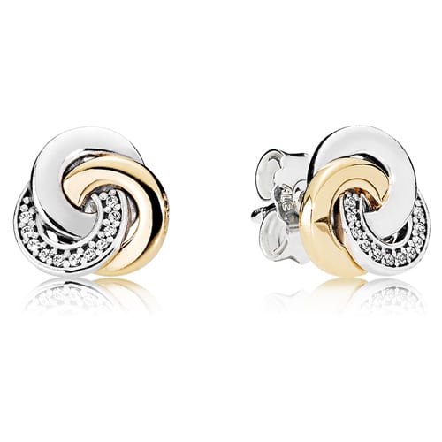 Interlinked Circles Stud Earrings