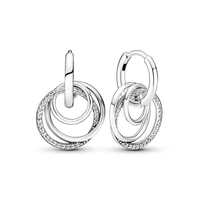 Pandora Family Always Encircled Hoop Earrings 291156C01 291156 — Foto 1 von 1