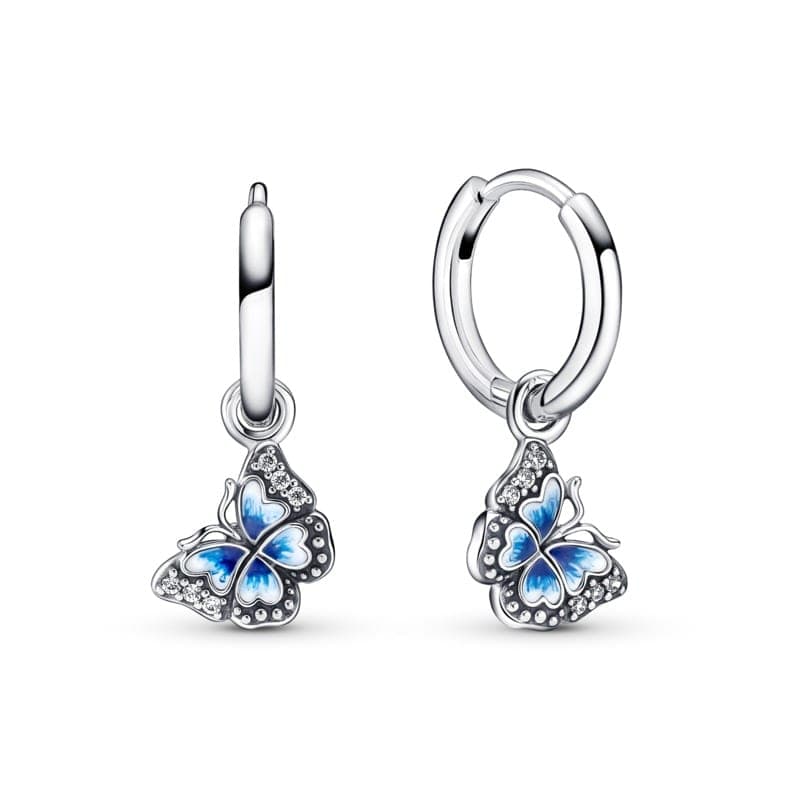 Pandora Blue Butterfly Hoop Earrings 290778C01 290778 — photo 1 of 1