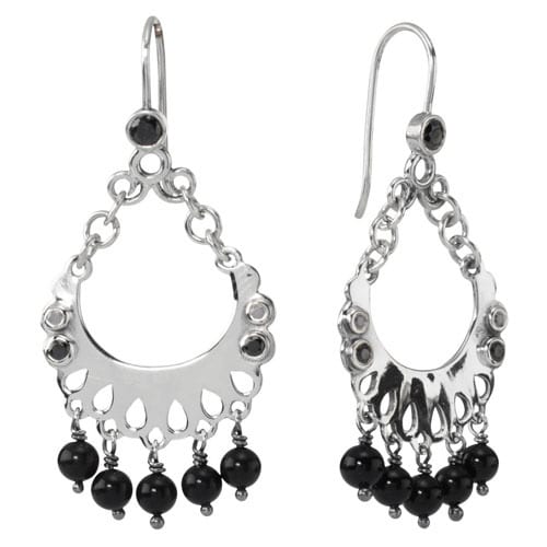 Mercury Onyx Dangle Earrings
