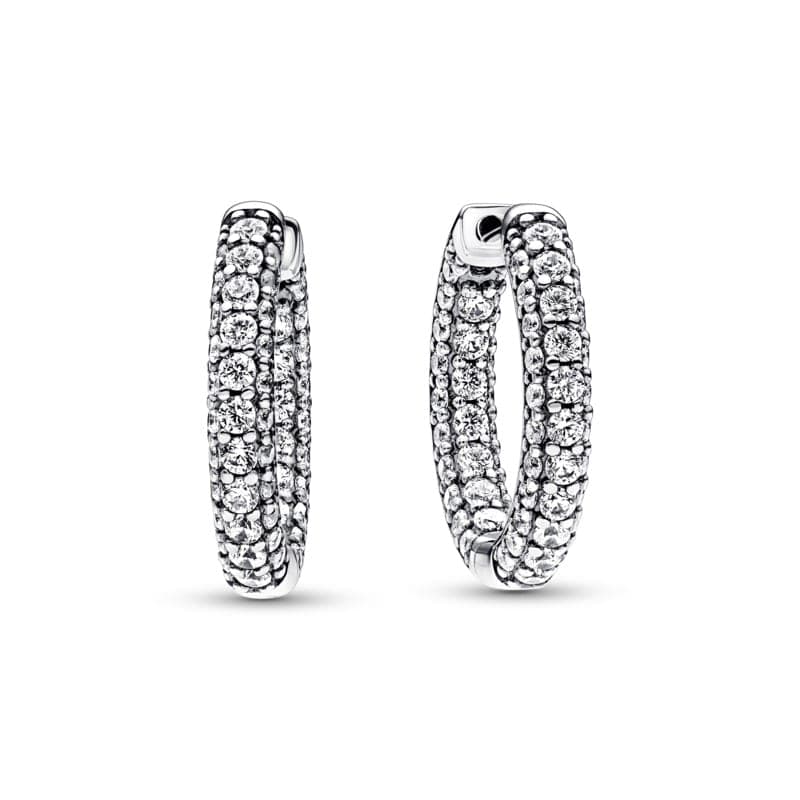 Pandora Timeless Pavé Row Hoop Earrings 292624C01 292624 — foto 1 de 1