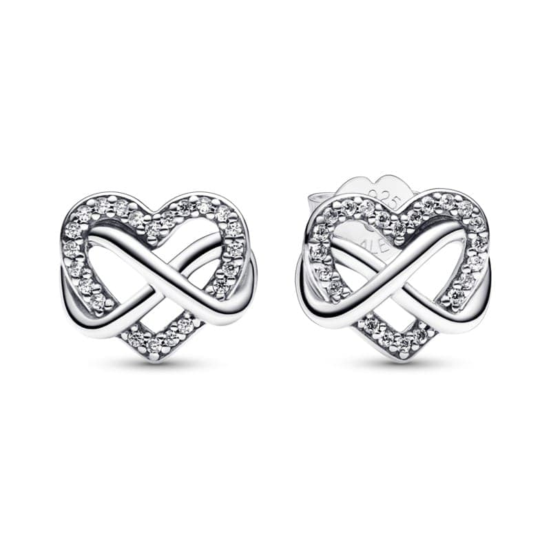 Pandora Sparkling Infinity Heart Stud Earrings 292667C01 292667 — Foto 1 von 1