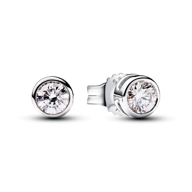 Pandora Bezel Sterling Silver Lab-grown Diamond Earrings 292857C01 292857 — Foto 1 von 1