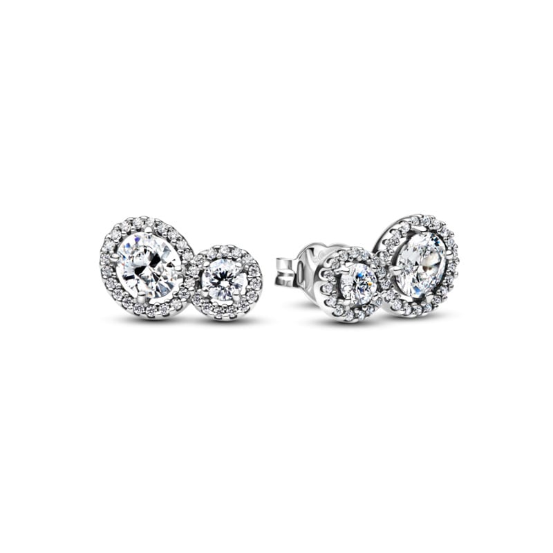 Embracing Halo Stud Earrings