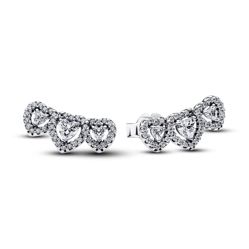 Halo Heart Trilogy Stud Earrings