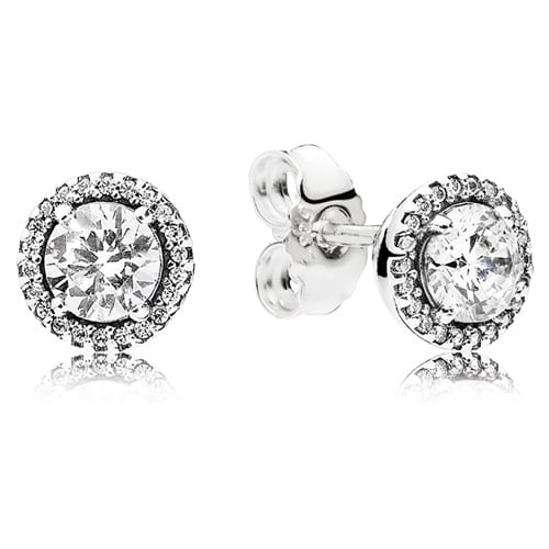 Classic Elegance Stud Earrings with Clear CZ