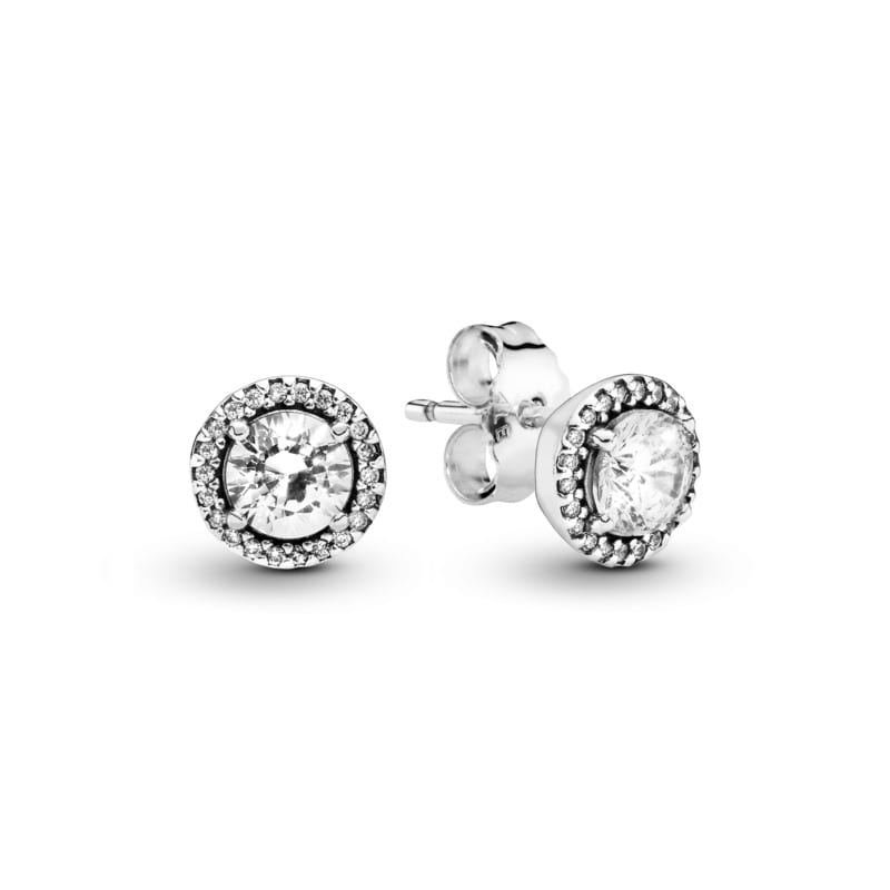 Classic Elegance Stud Earrings with Clear CZ