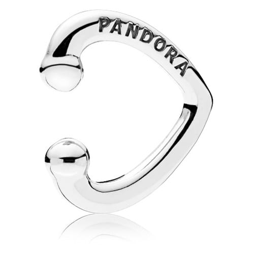 Silver Open Heart Earring Cuff
