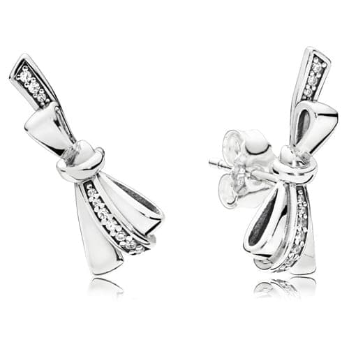 Pandora Brilliant Bow Earrings 297234CZ 297234C — photo 1 of 1