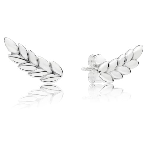 Curved Grains Stud Earrings