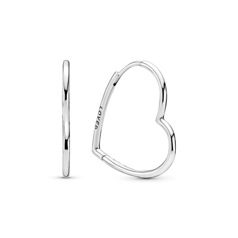 Asymmetric Hearts Hoop Earrings