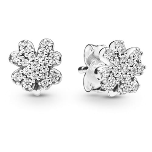 Lucky Four Leaf Clovers Stud Earrings