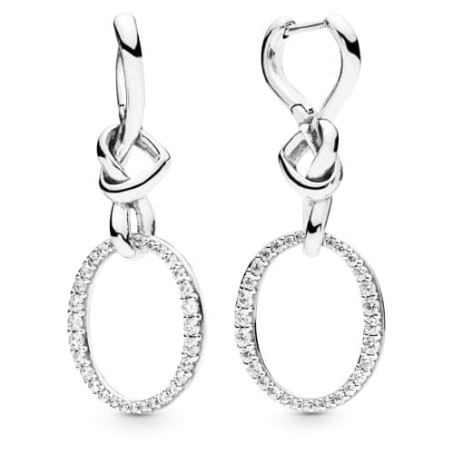 Pandora Knotted Hearts Earrings 298110CZ 298110C — photo 1 of 1