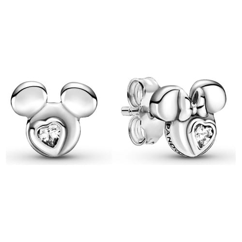 Mickey & Minnie Mouse Silhouette Stud Earrings