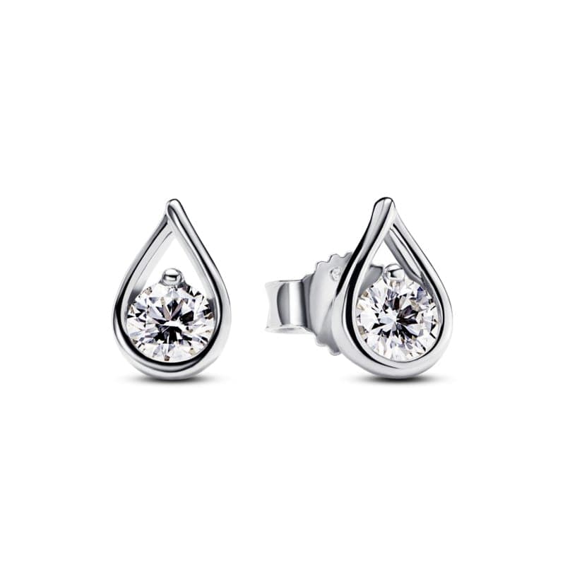 Pandora Infinite Sterling Silver Lab-grown Diamond Earrings 299457C01 299457 — foto 1 di 1