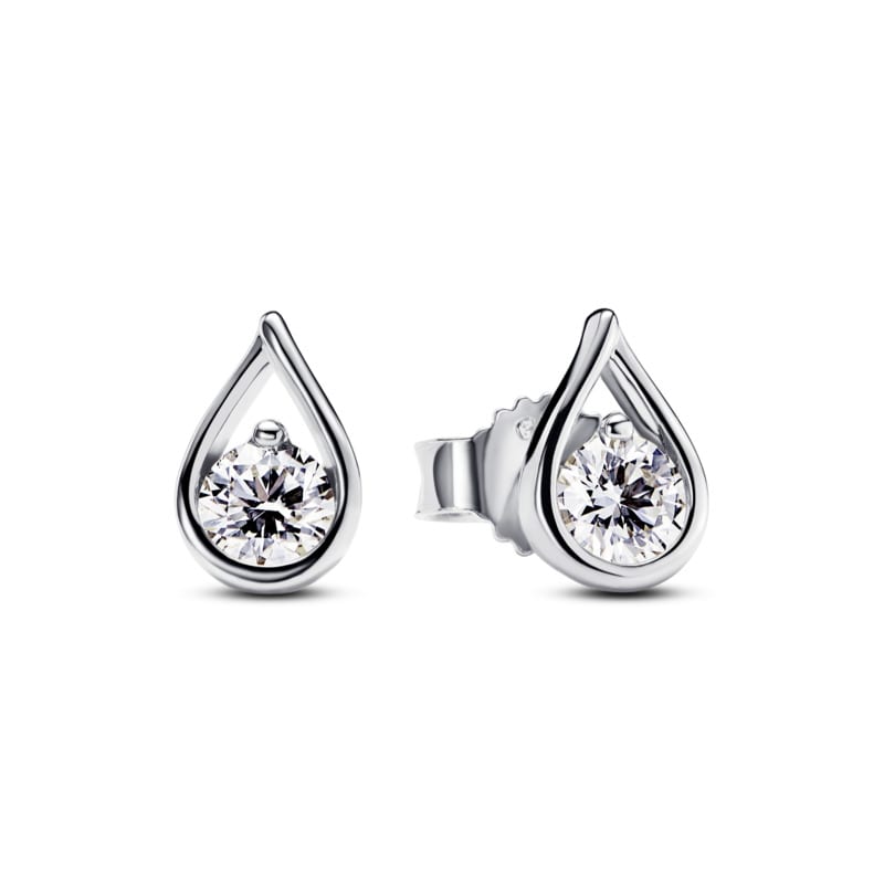 Pandora Infinite Sterling Silver Lab-grown Diamond Earrings