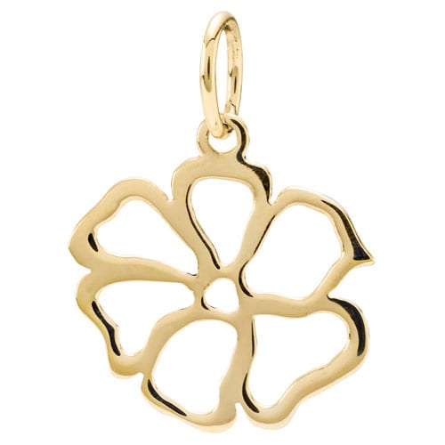 14K Gold Flower Pendant