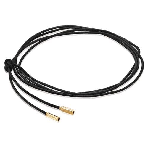 Pandora Black Cotton Cord with 14K Gold 350960C 350960 — foto 1 di 1