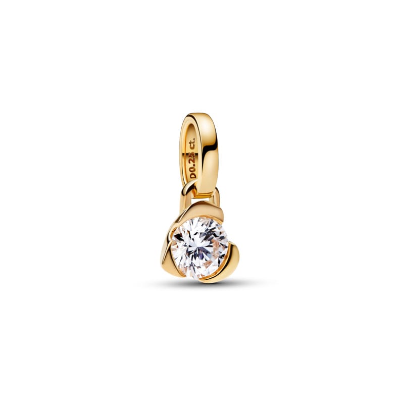 14k Gold Lab-grown Diamond Heart Pendant