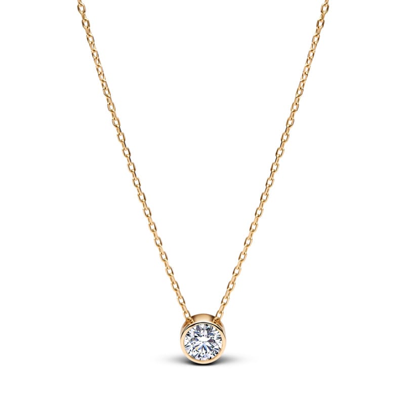 Pandora Era Bezel Lab-Grown Diamond Pendant Necklace