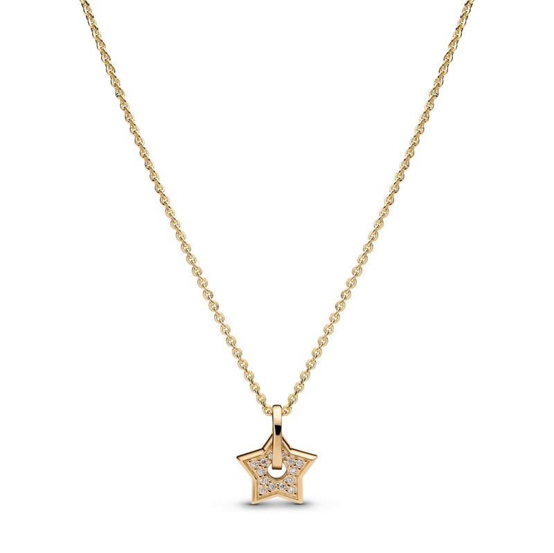 Pandora Talisman 14k Gold Lab-grown Diamond Pavé Star Pendant Necklace