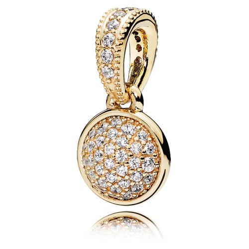 14K Gold Dazzling Droplet Pendant