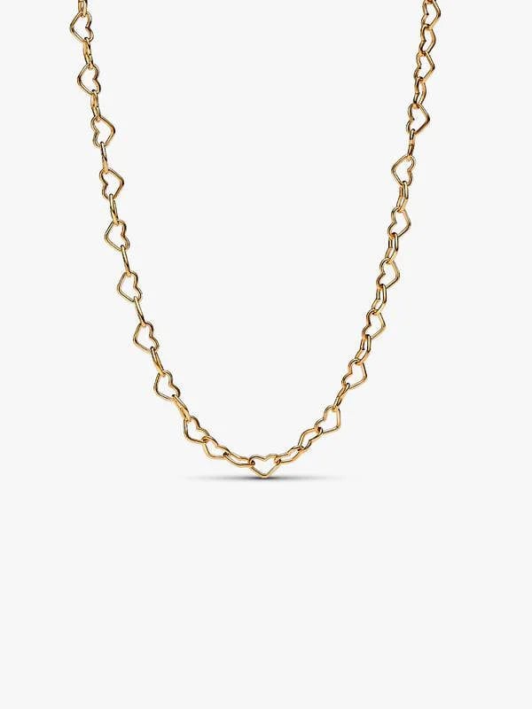 Gold Linked Hearts Necklace