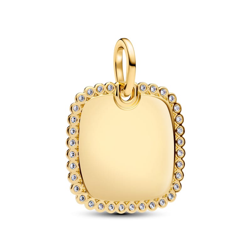 Engravable Square Tag Pendant