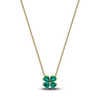 Green Lucky Clover Pendant Necklace
