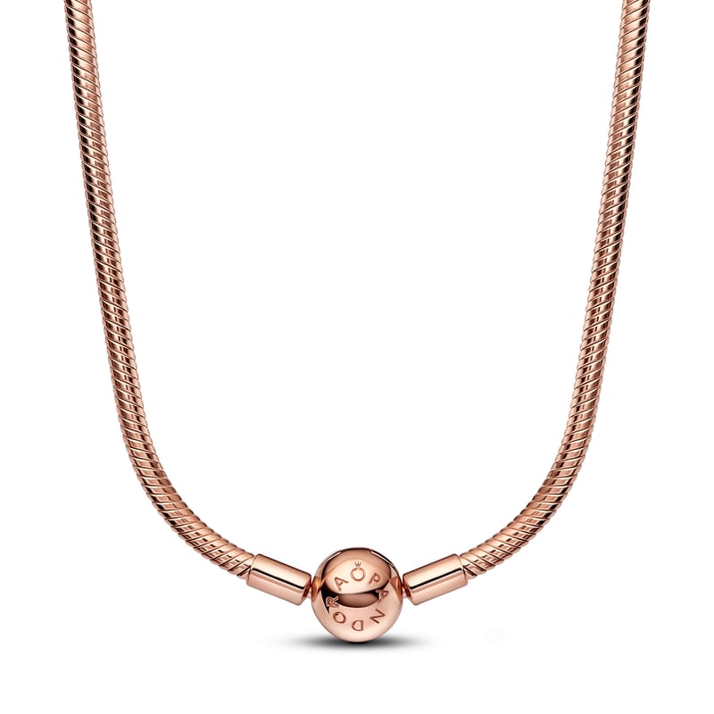 Rose Snake Chain Necklace with Pandora Clasp