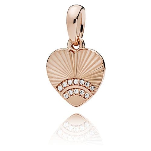 Pandora Fan of Love Pendant Charm 387286CZ 387286C — Foto 1 von 1