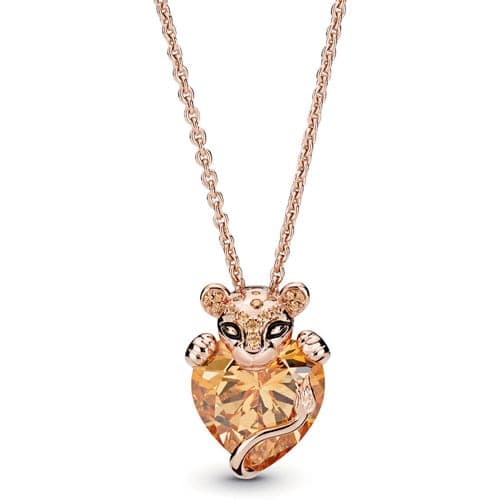 Pandora Sparkling Lion Princess Heart Necklace 388068CZM 388068C — Foto 1 von 1