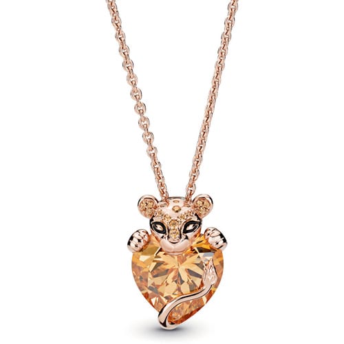 Sparkling Lion Princess Heart Necklace