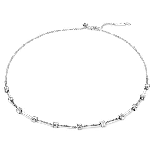 Sparkling Pave Collier Bars Necklace